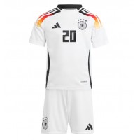 Camiseta Alemania Benjamin Henrichs #20 Primera Equipación para niños Eurocopa 2024 manga corta (+ pantalones cortos)